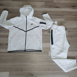 Nike Tech Fleece Set Hoodie + Joggers Birch Heather Size XL